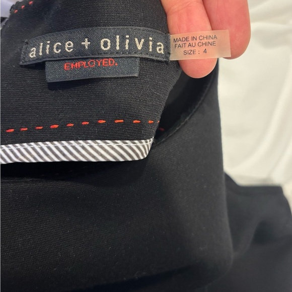 Alice + Olivia Employed Peplum Black Dress size 4 - Picture 3 of 6